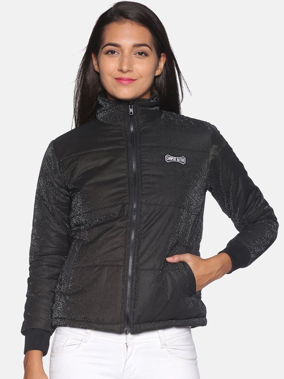 PINACOLADA Women Black Windcheater Padded Jacket - view 1