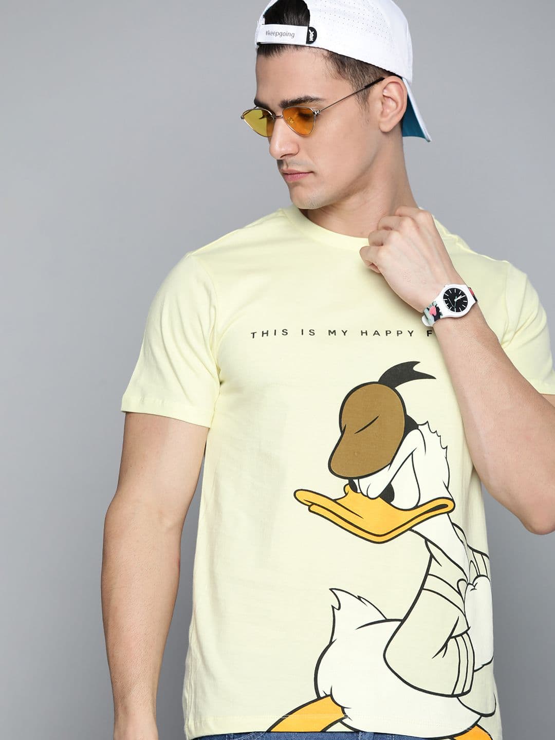 Kook N Keech Disney Men Yellow Printed T-shirt - view 1