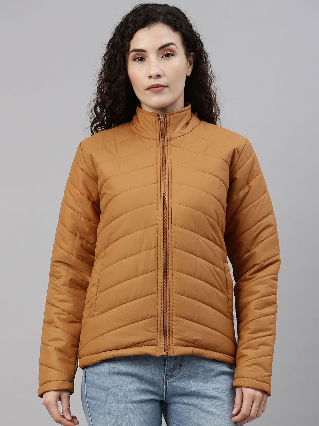 PINACOLADA Women Brown Windcheater Outdoor Padded Jacket - view 1