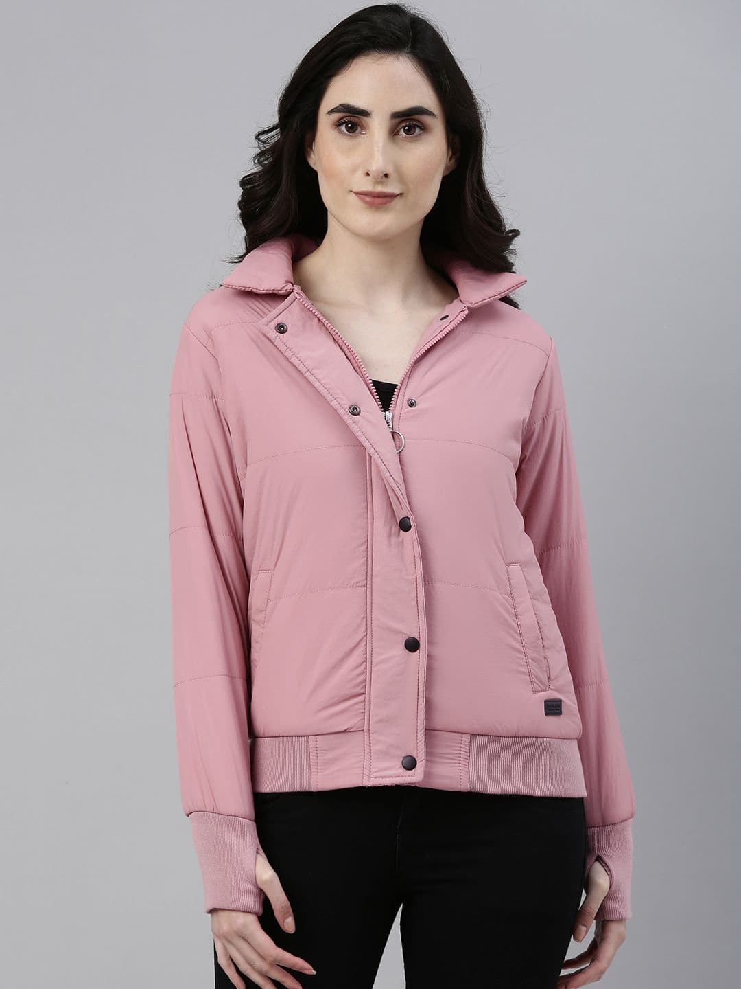 PINACOLADA Women Pink Windcheater Outdoor Bomber Jacket - view 1