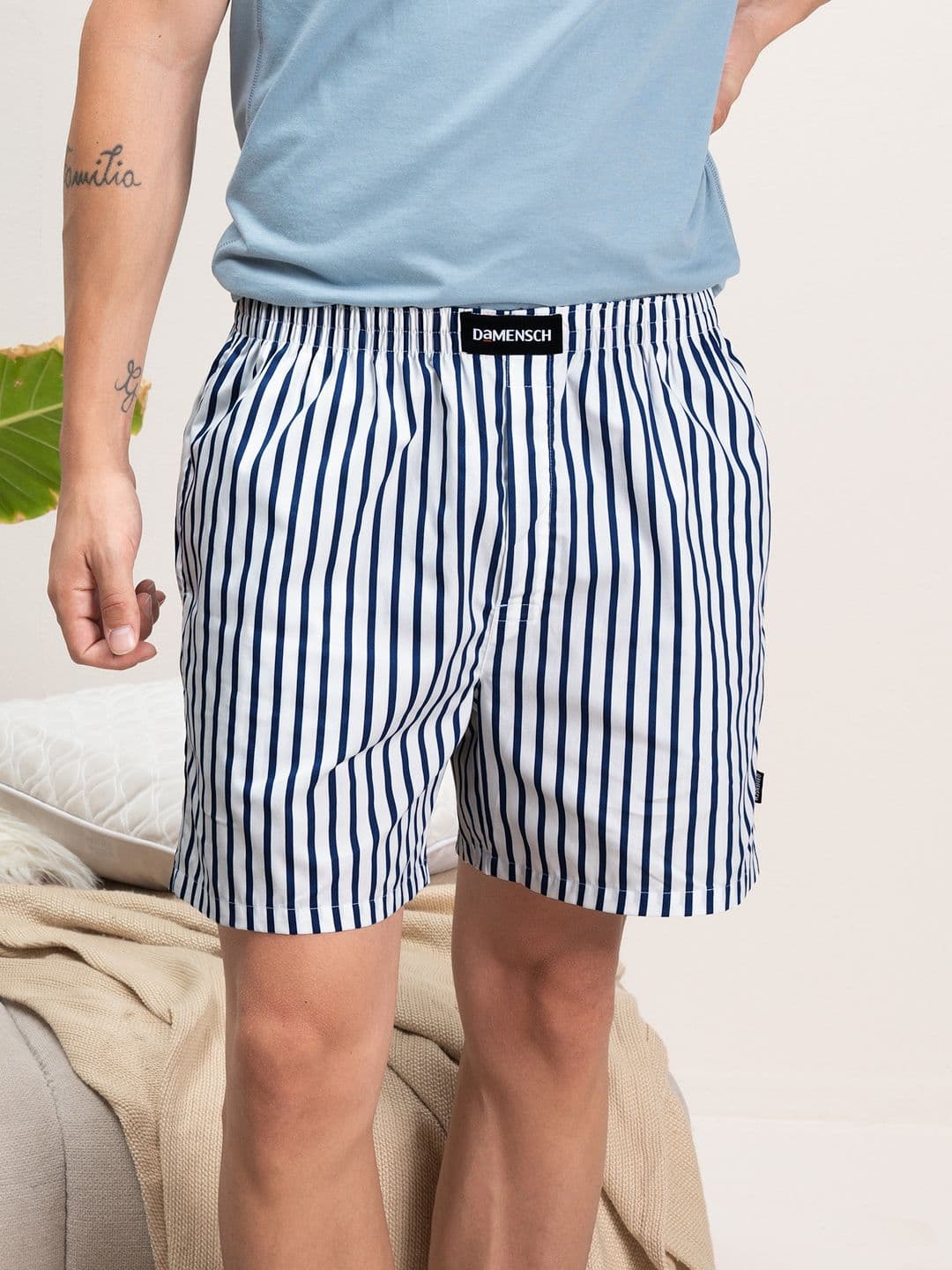 DAMENSCH Men Striped Ultra-Light Cotton Regular Fit Boxer Shorts DAM-STP-LBX-CSW - view 1