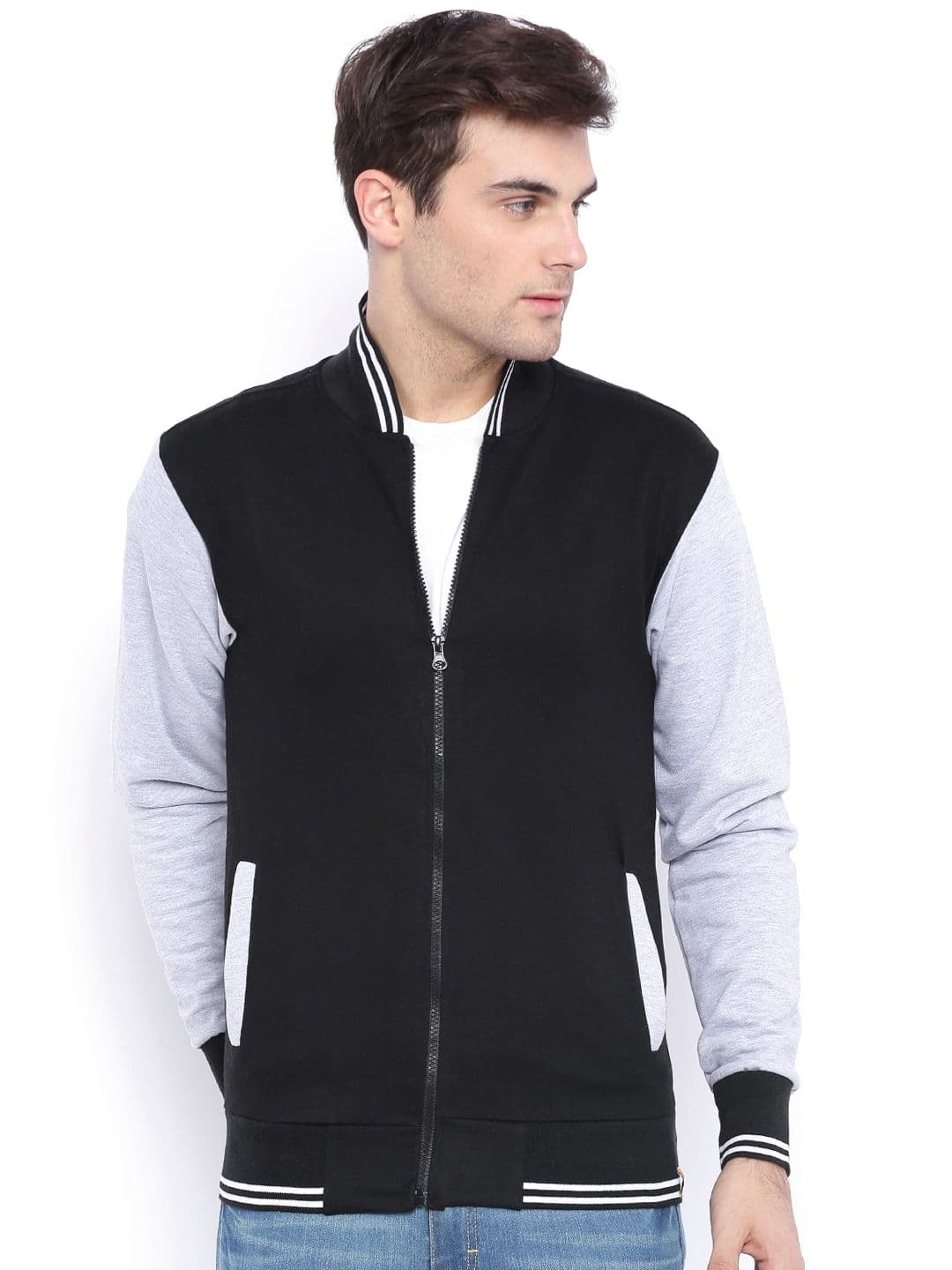 CAHOOT Black & Grey Colourblocked Bomber Jacket - view 1