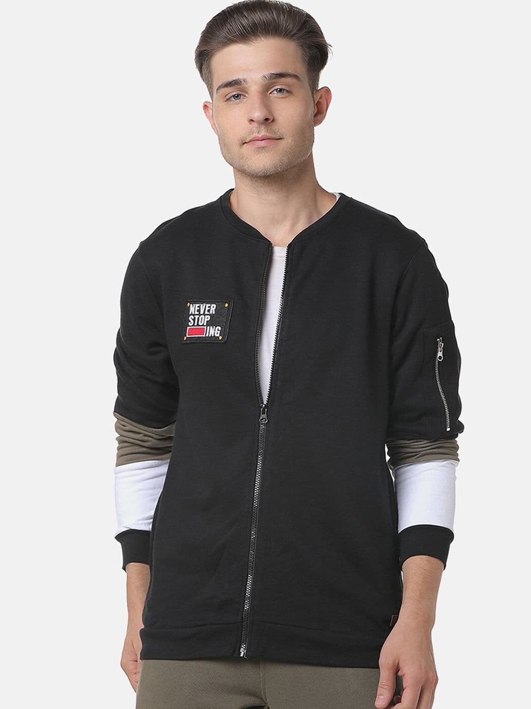 CAHOOT Men Black Solid Sweatshirt - view 1