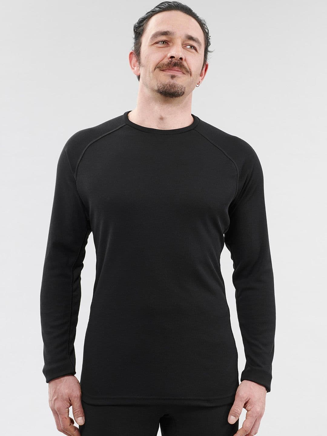Decathlon Wedze - Men Black BL100 Moisture Managing Skiing Thermal Top - view 1