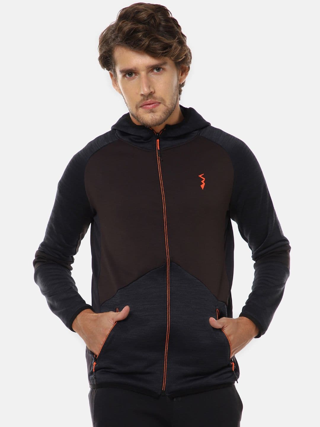 CAHOOT Men Black & Brown Colourblocked Sporty Jacket - view 1