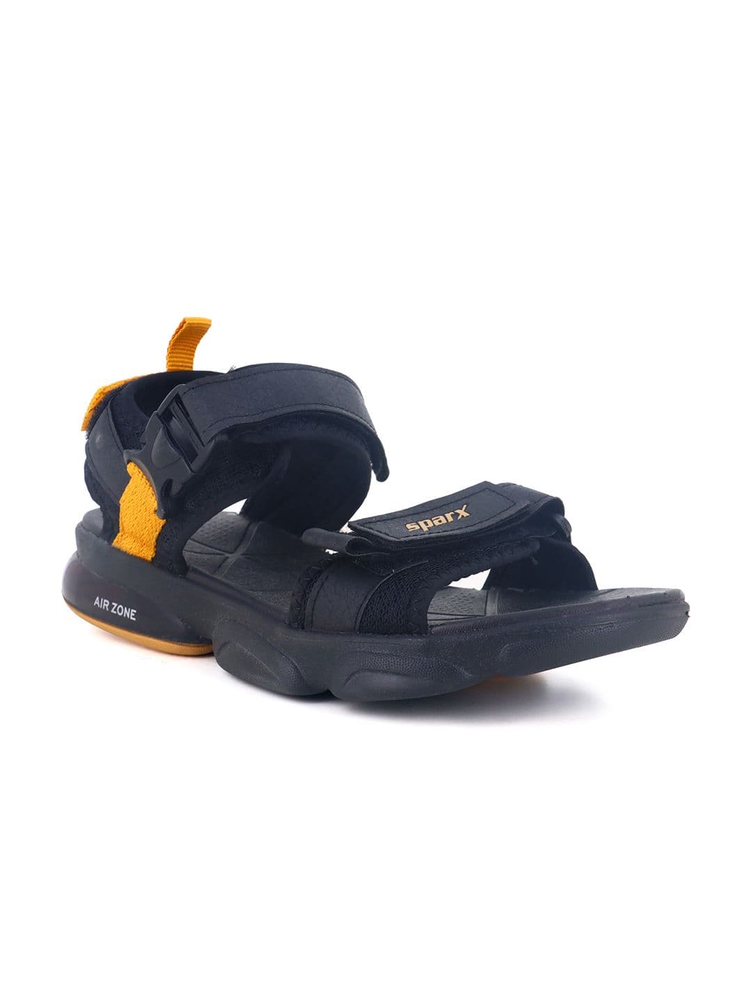 Sparx Men Black & Orange Solid Sports Sandals - view 1