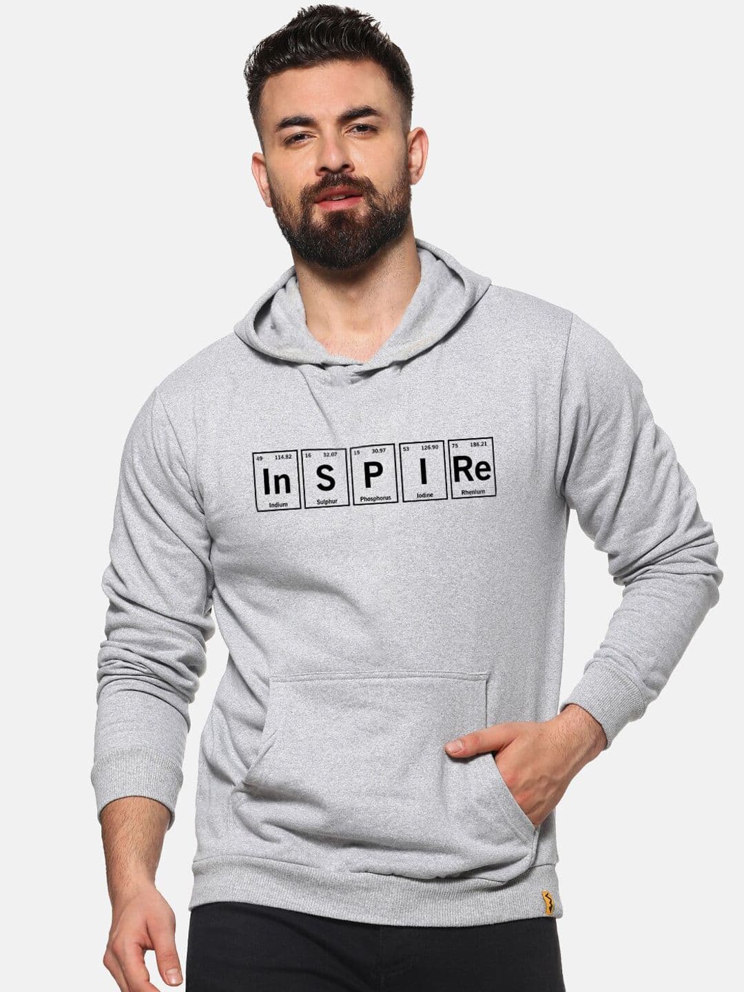 CAHOOT Men Grey Printed Hooded Sweatshirt - view 1