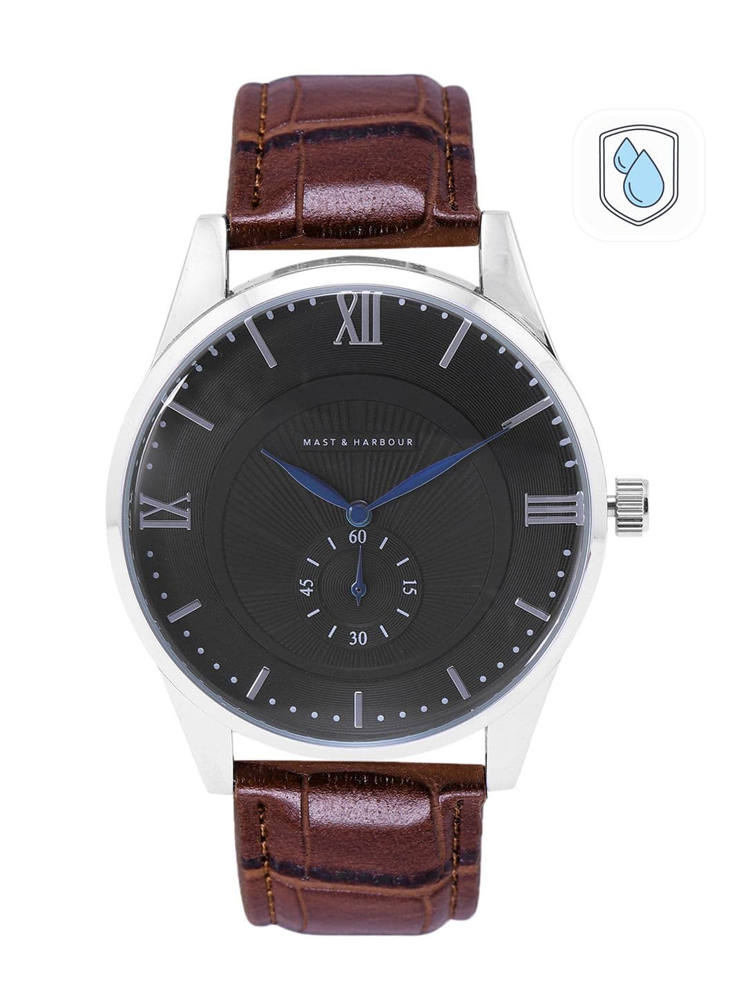 Mast & Harbour Unisex Black & Brown Analogue Watch MFB-PN-WTH-DK2862 - view 1