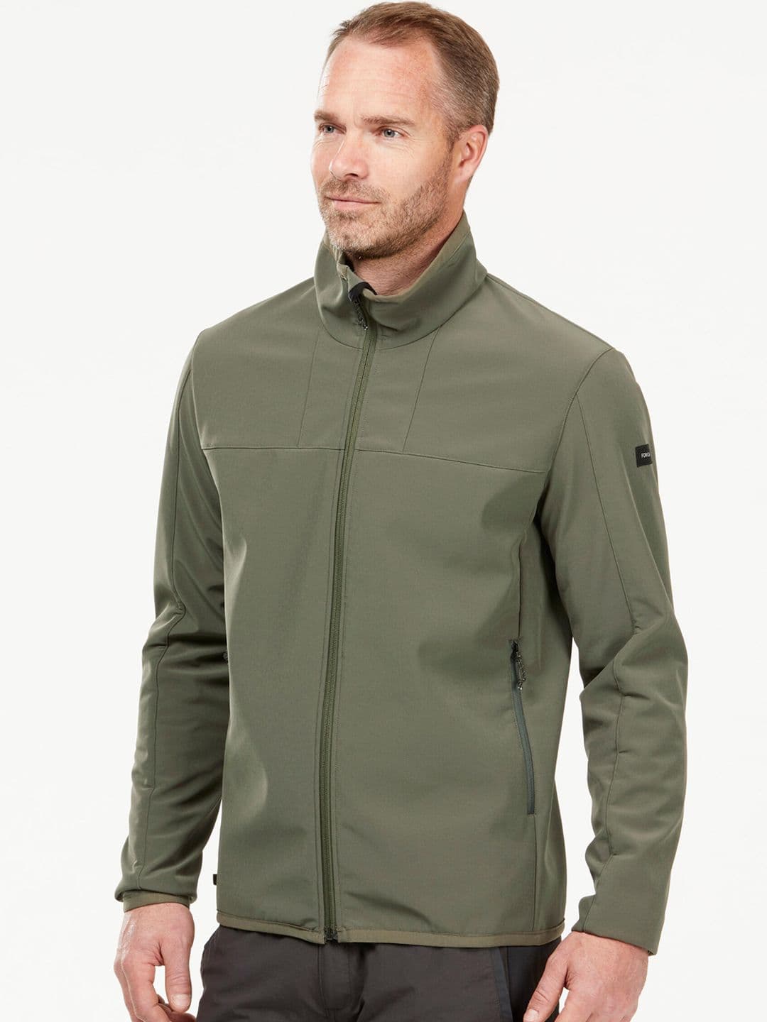 Decathlon Forclaz - Men Khaki Softshell MT100 Windproof Winter Jacket - view 1