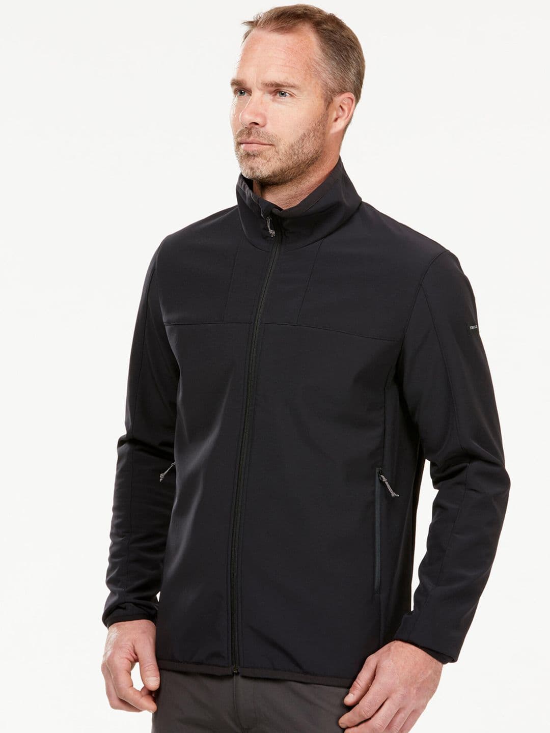 Decathlon Forclaz - Men Black Softshell MT100 Windproof Winter Jacket - view 1