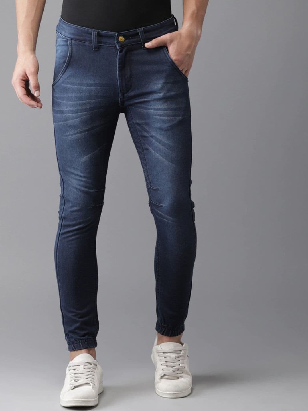 CAHOOT Men Navy Blue Slim Fit Stretchable Jeans - view 1