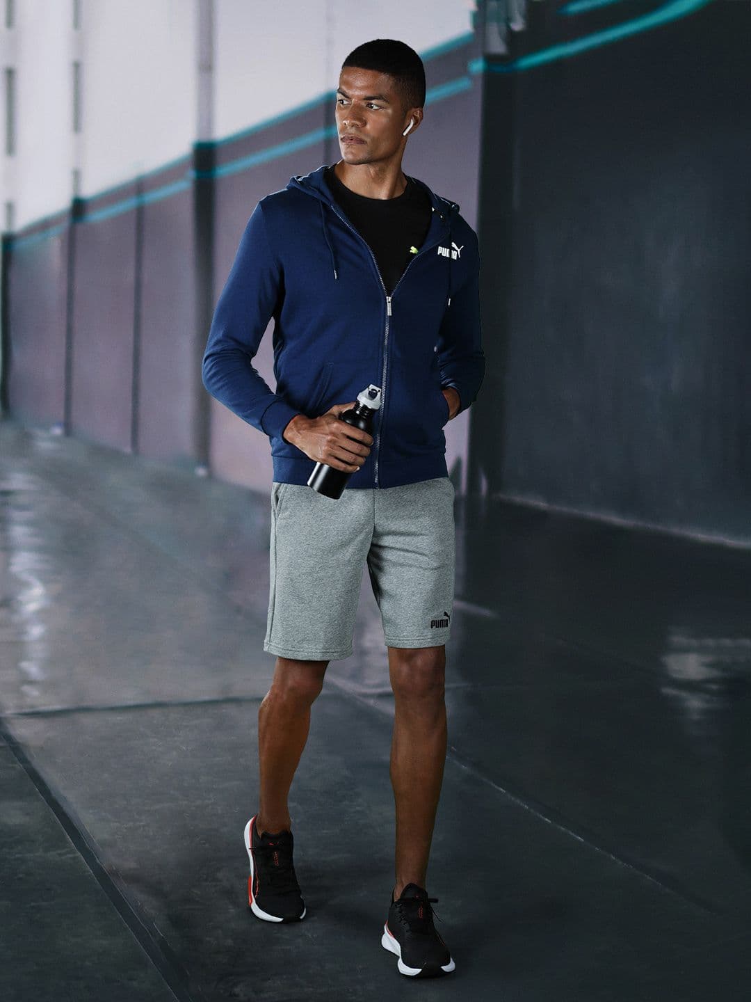 Puma Men Navy Blue Essentials Track Sustainable Jacket - view 1