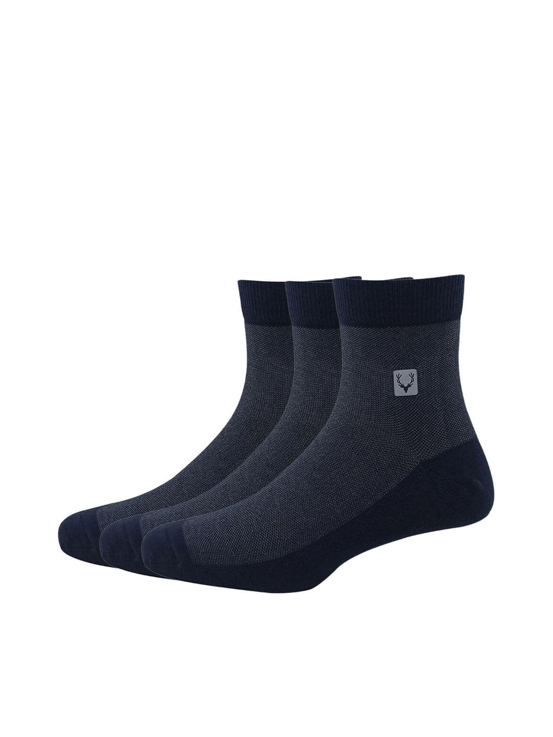 Allen Solly Men Pack Of 3 Navy Blue Solid Above Ankle-Length Socks - view 1