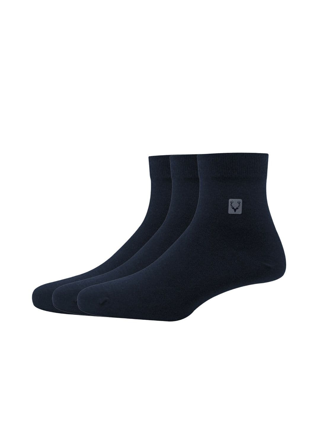 Allen Solly Men Pack Of 3 Navy Blue Solid Above Ankle-Length Socks - view 1