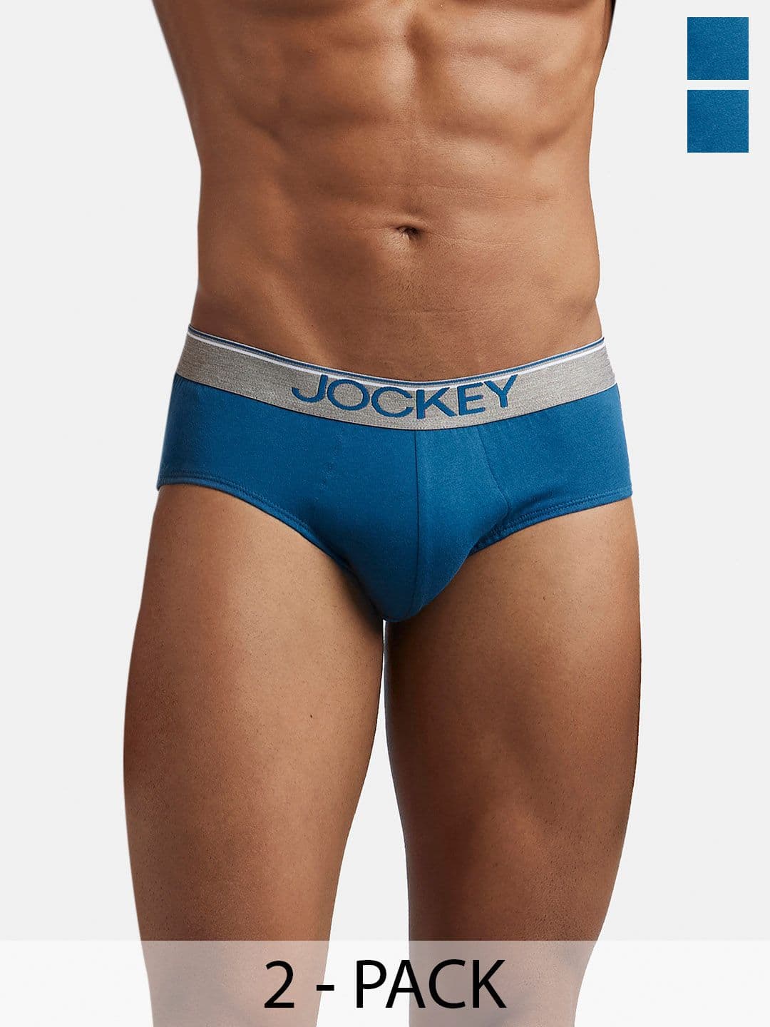 Jockey Pack Of 2 Super Combed Cotton Solid Brief with Ultrasoft Waistband-8037 - view 1