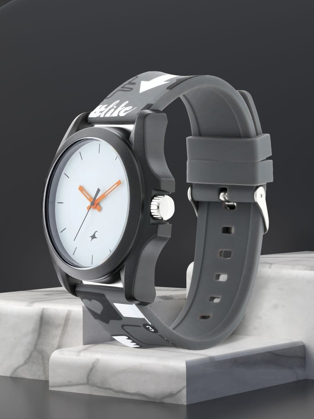 Fastrack Hashtag Quartz Analog With White Dial Unisex Watch - Nt68011pp04 - view 1
