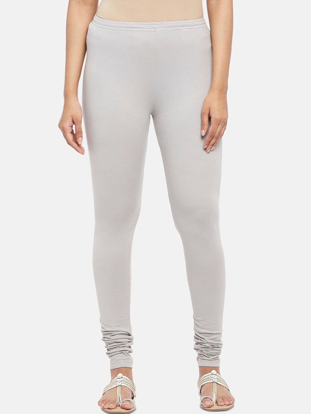 RANGMANCH BY PANTALOONS Grey Solid Leggings - view 1
