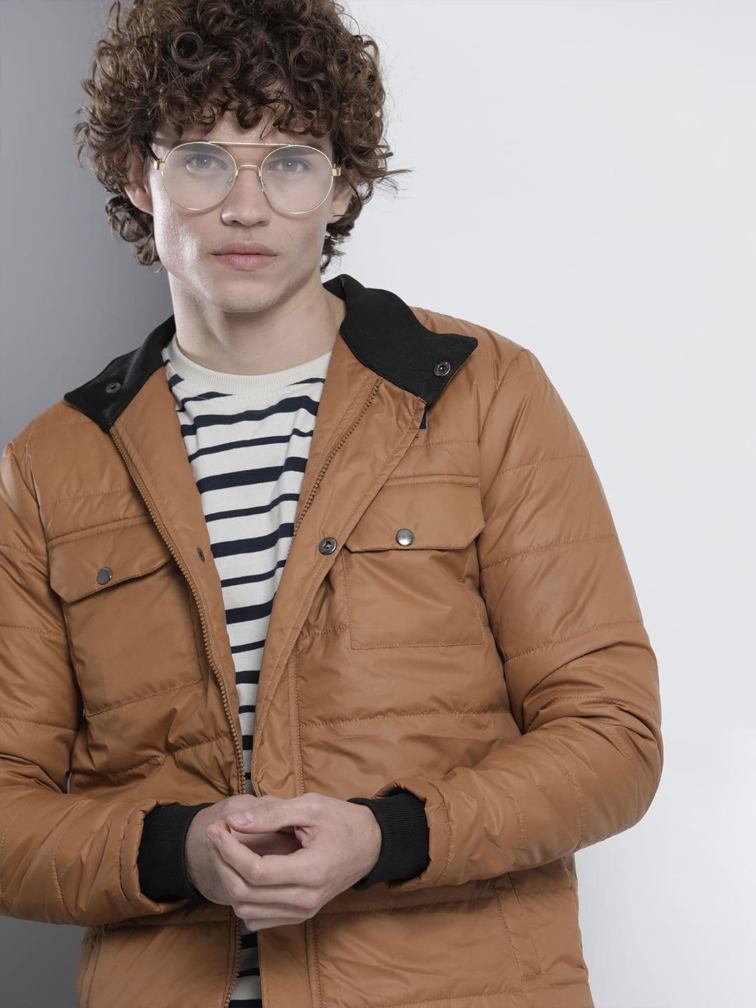 The Indian Garage Co Men Zip-Front Puffer Jacket with Flap-Button Pockets - view 1