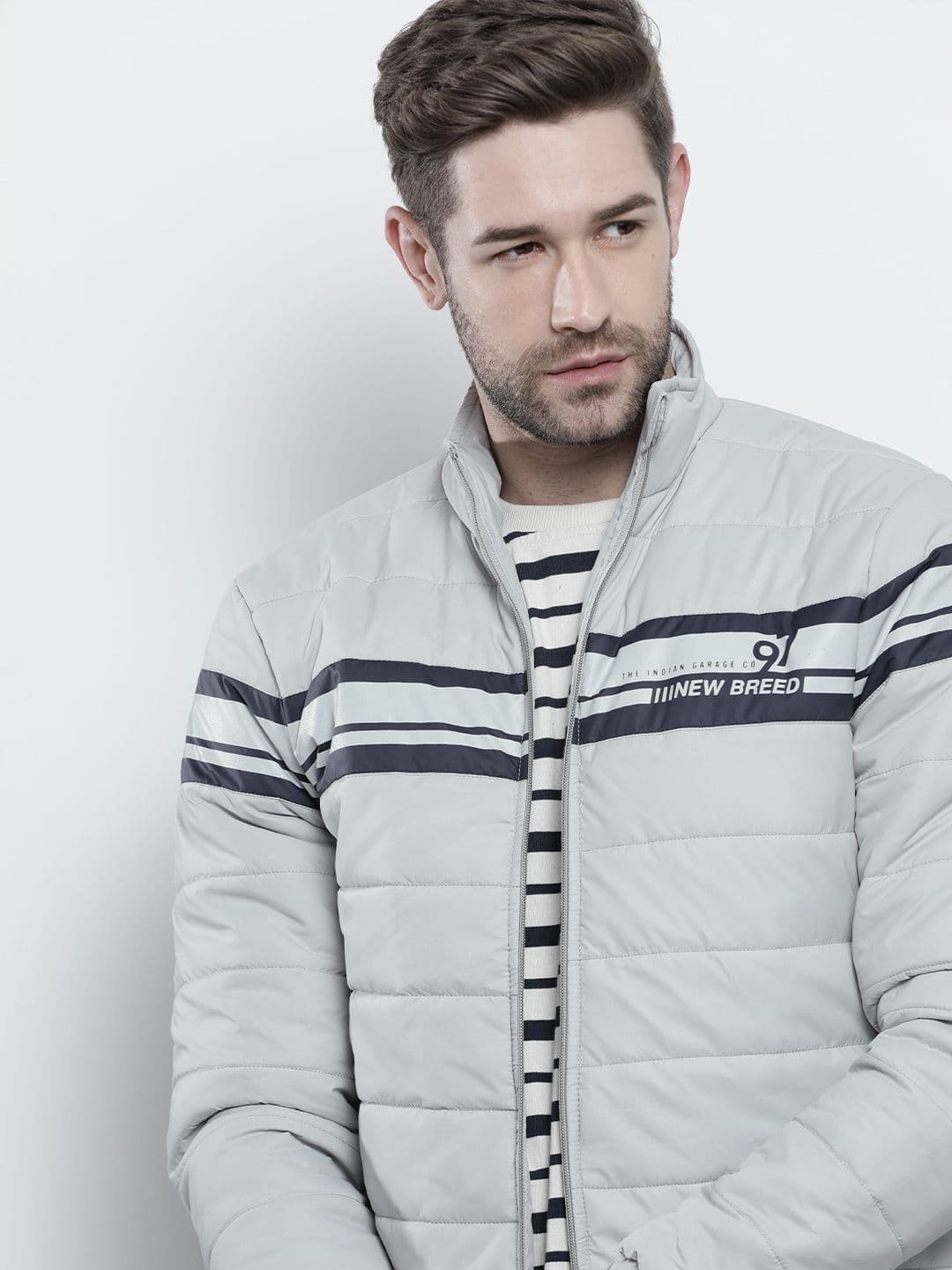 The Indian Garage Co Men Zip-Front Slim Fit Bomber Jacket - view 1
