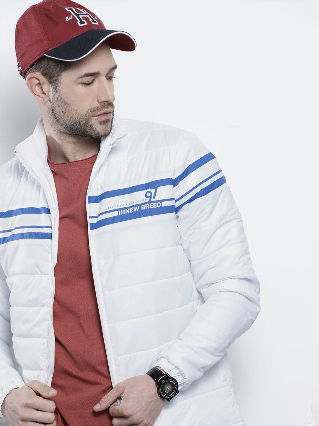 The Indian Garage Co Men Zip-Front Slim Fit Bomber Jacket - view 1