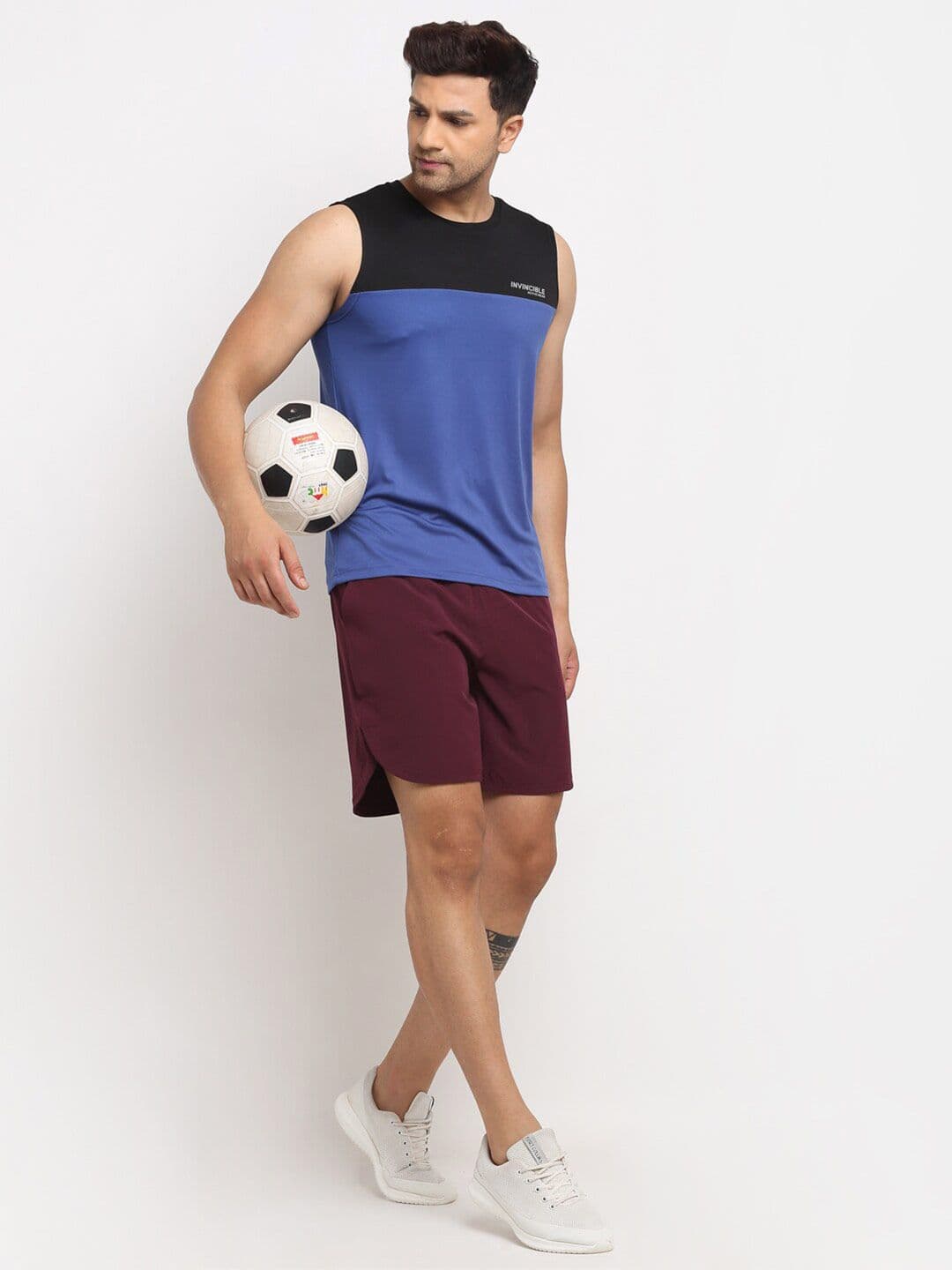 Invincible Colourblocked Slim Fit Structured Vest - view 1