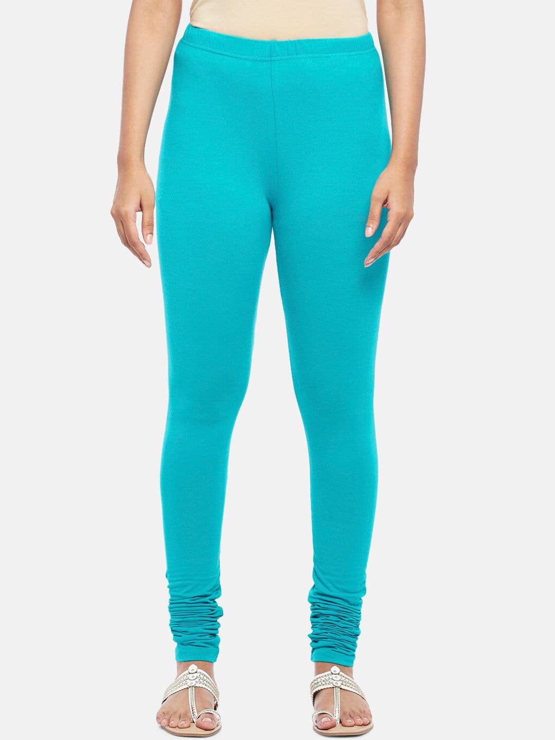 RANGMANCH BY PANTALOONS Blue Solid Leggings - view 1
