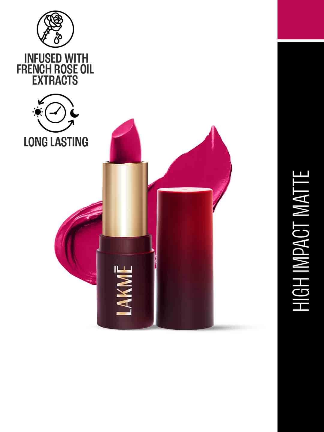 Lakme Forever Matte Long Lasting Lipstick With French Rose Oil Ext 4.5g - Pink Petal CP11 - view 1