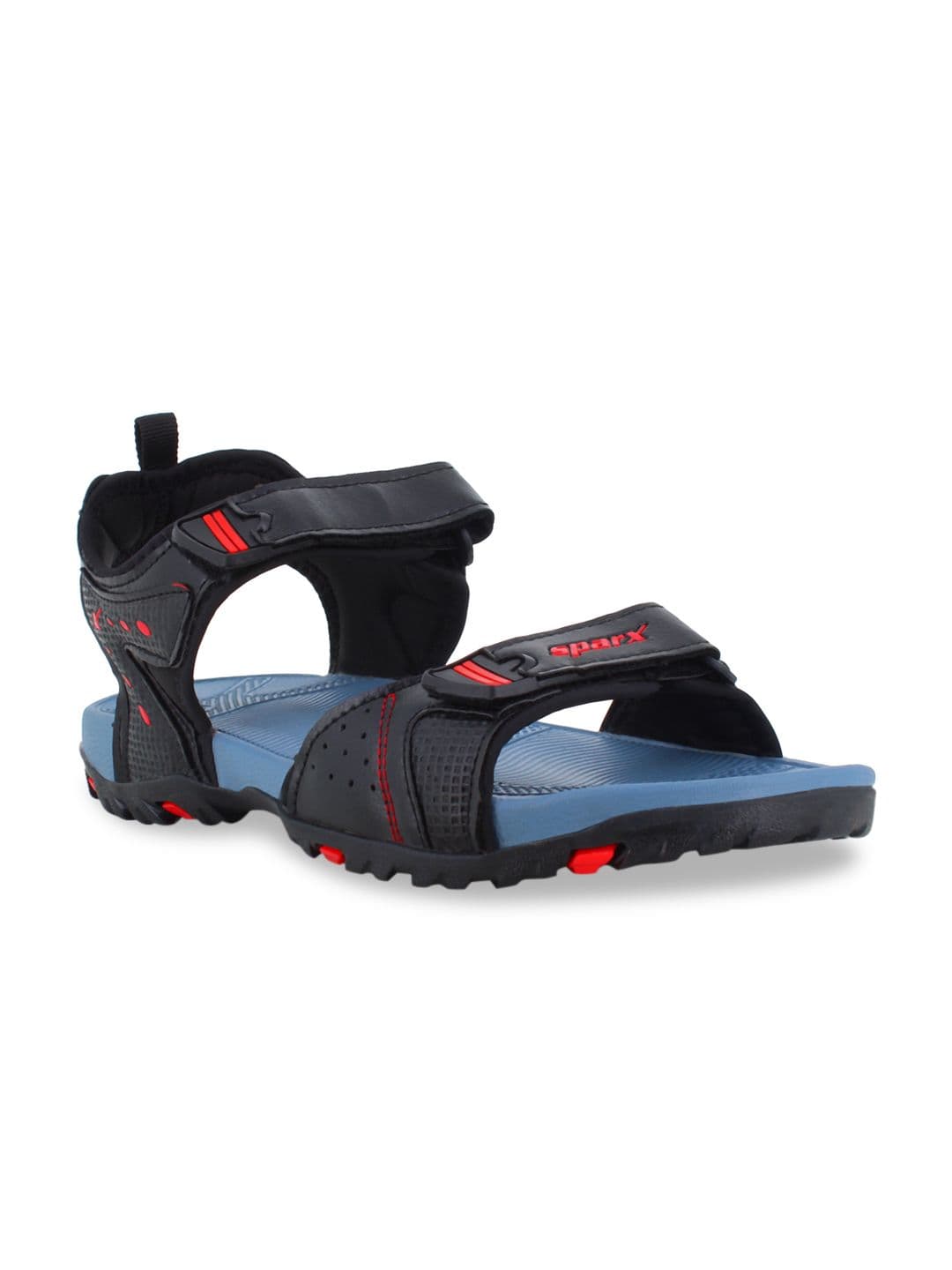 Sparx Men Black & Blue Solid Sports Sandals - view 1