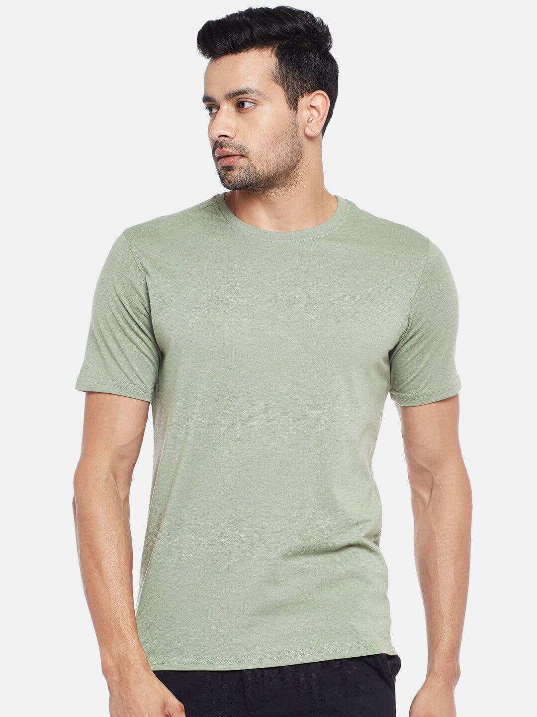 BYFORD by Pantaloons Men Olive Green T-shirt - view 1