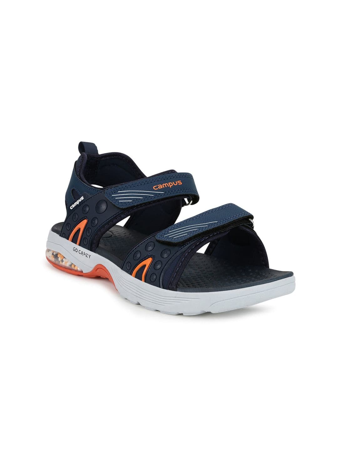 Campus Men GC-09 Navy Blue & Grey Patterned Sports Sandals - view 1