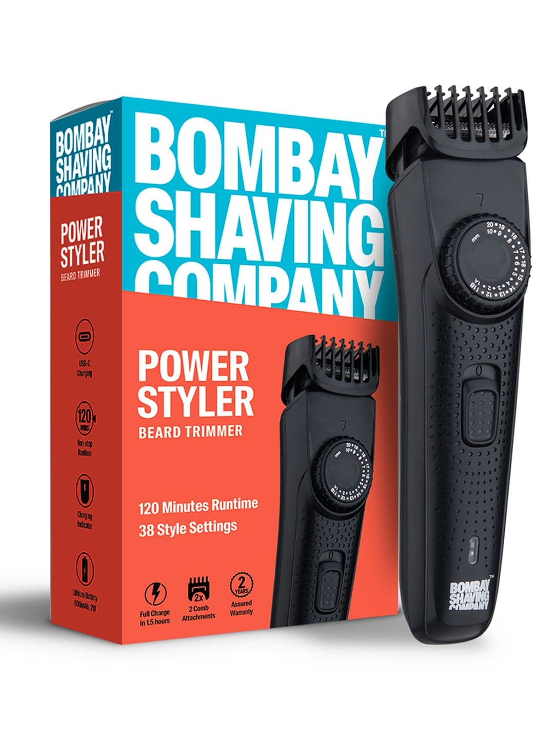 Bombay Shaving Company Power Styler Beard Trimmer with 38 Style Settings & Flash Charging - view 1
