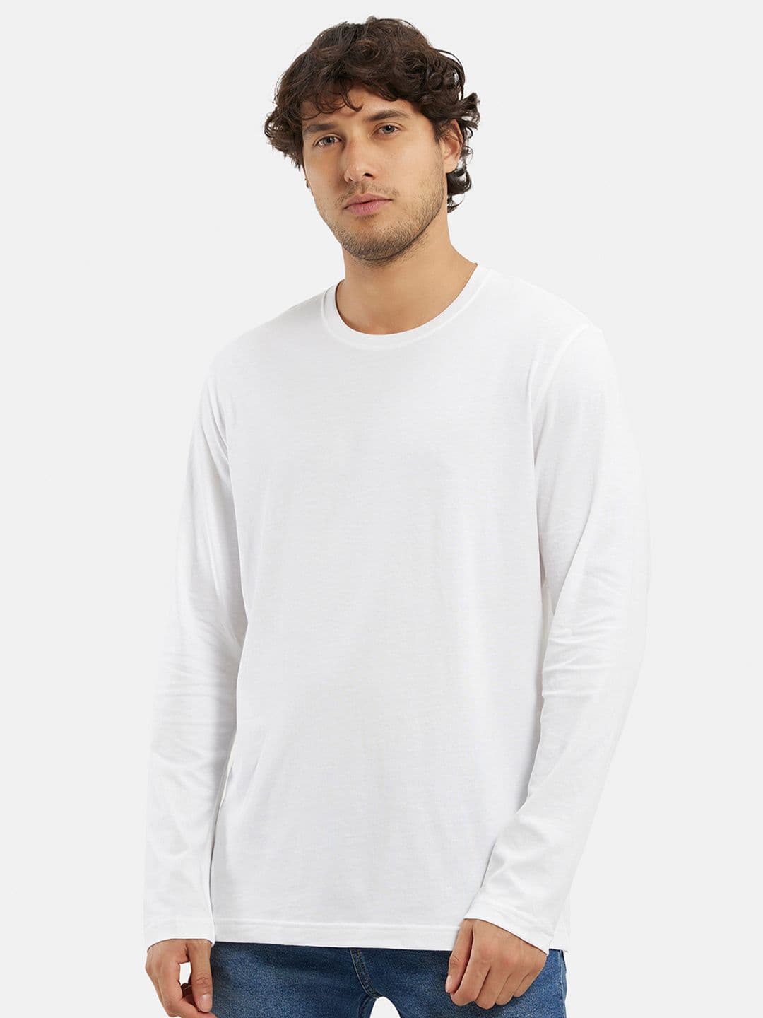 Jockey Super Combed Cotton Rich Solid Round Neck Full Sleeve T-shirt-AM95 - view 1