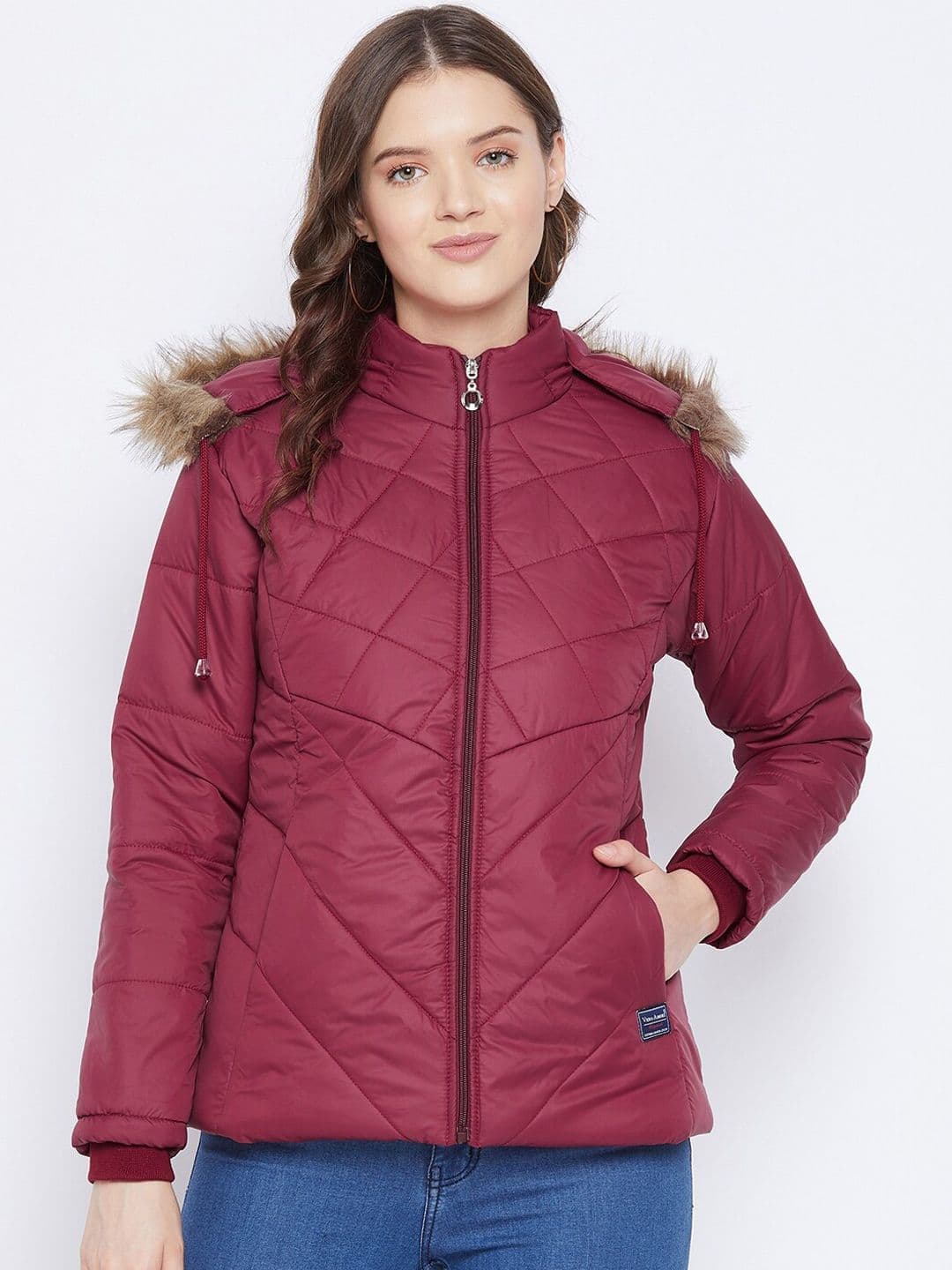 VERO AMORE Women Maroon Hooded Insulator Parka Jacket - view 1