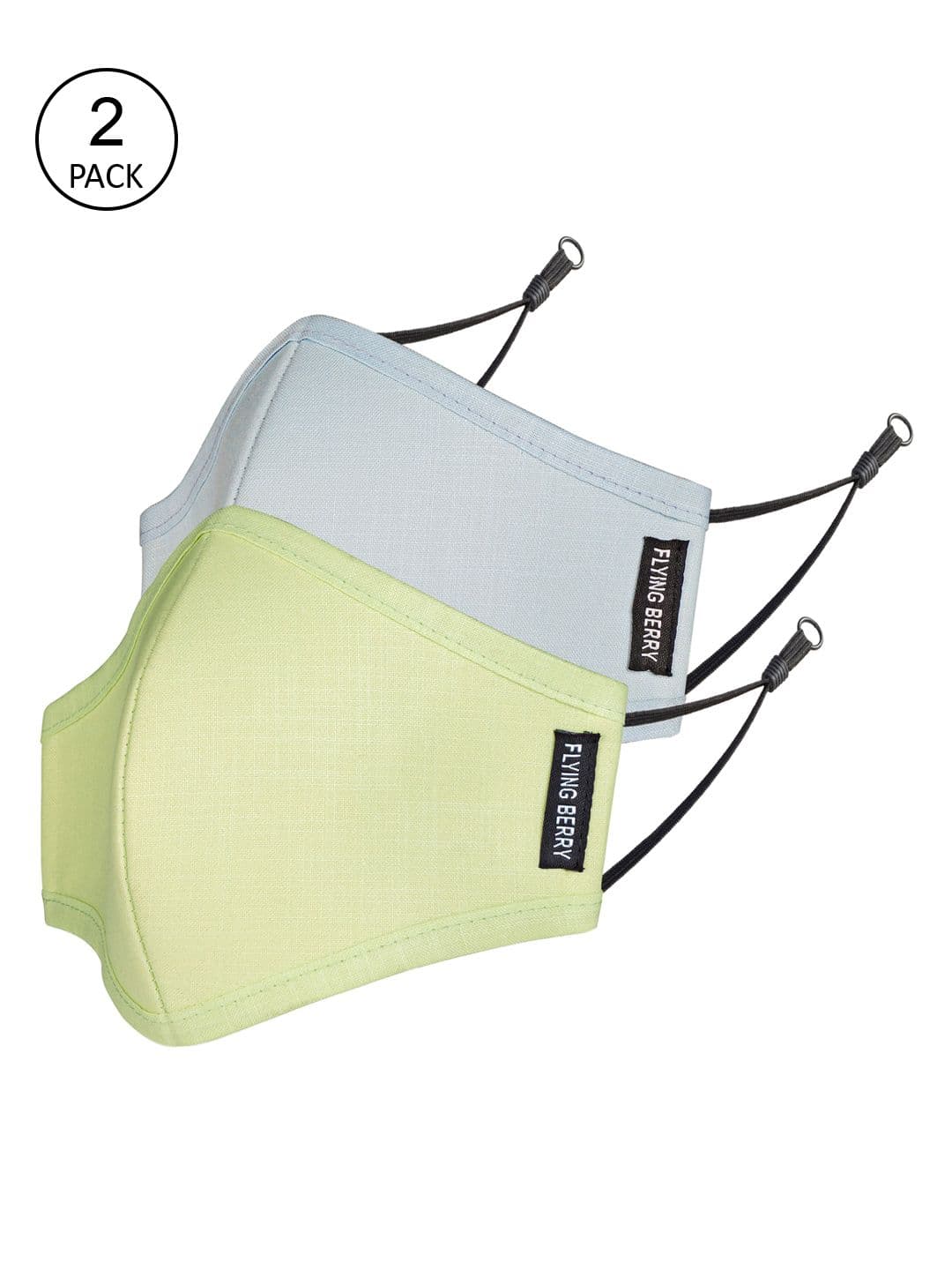 FLYING BERRY Pack Of 2 Multicoloured Cotton N95 Anti Pollution Face Mask - view 1