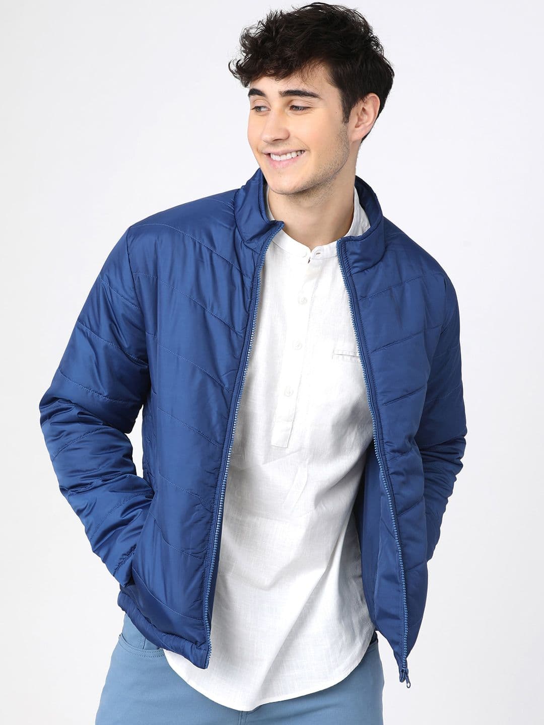 HIGHLANDER Men Blue Padded Jacket - view 1