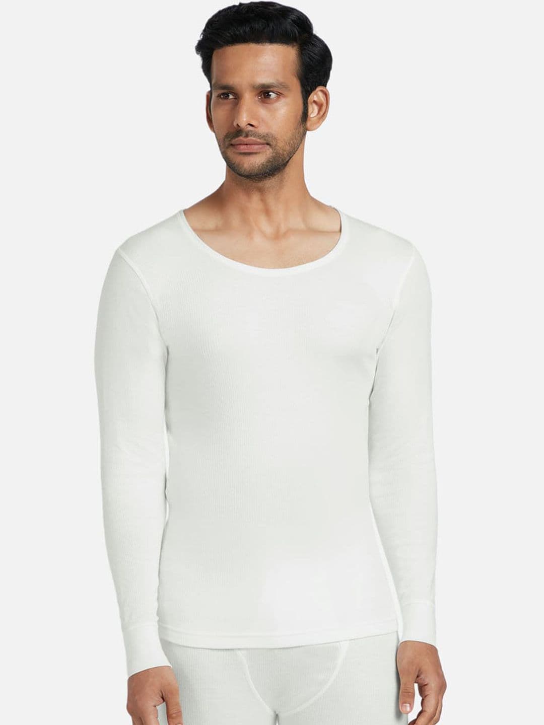 XYXX Men Off White Solid Thermal Vest XYTHETP02 - view 1