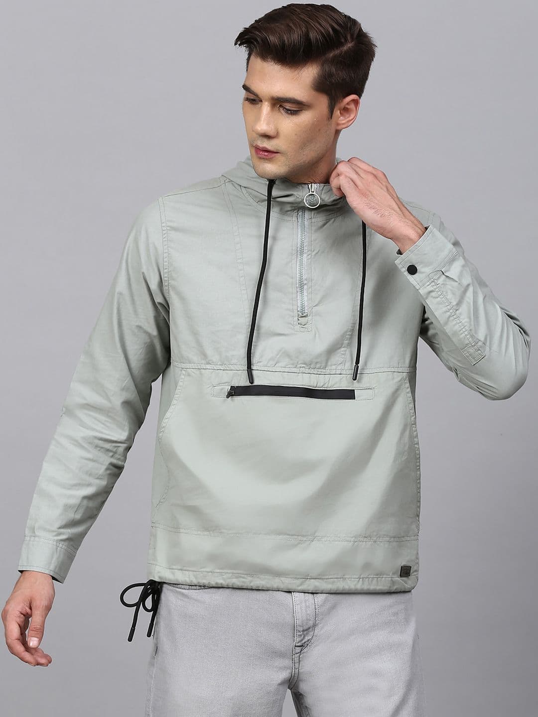CAHOOT Men Grey Windcheater Outdoor Sporty Jacket - view 1