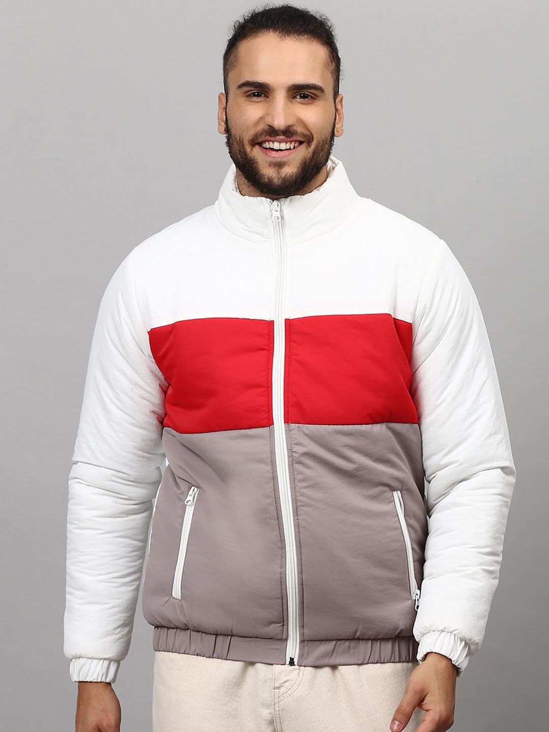 CAHOOT Men Multicoloured Colourblocked Windcheater Outdoor Padded Jacket - view 1