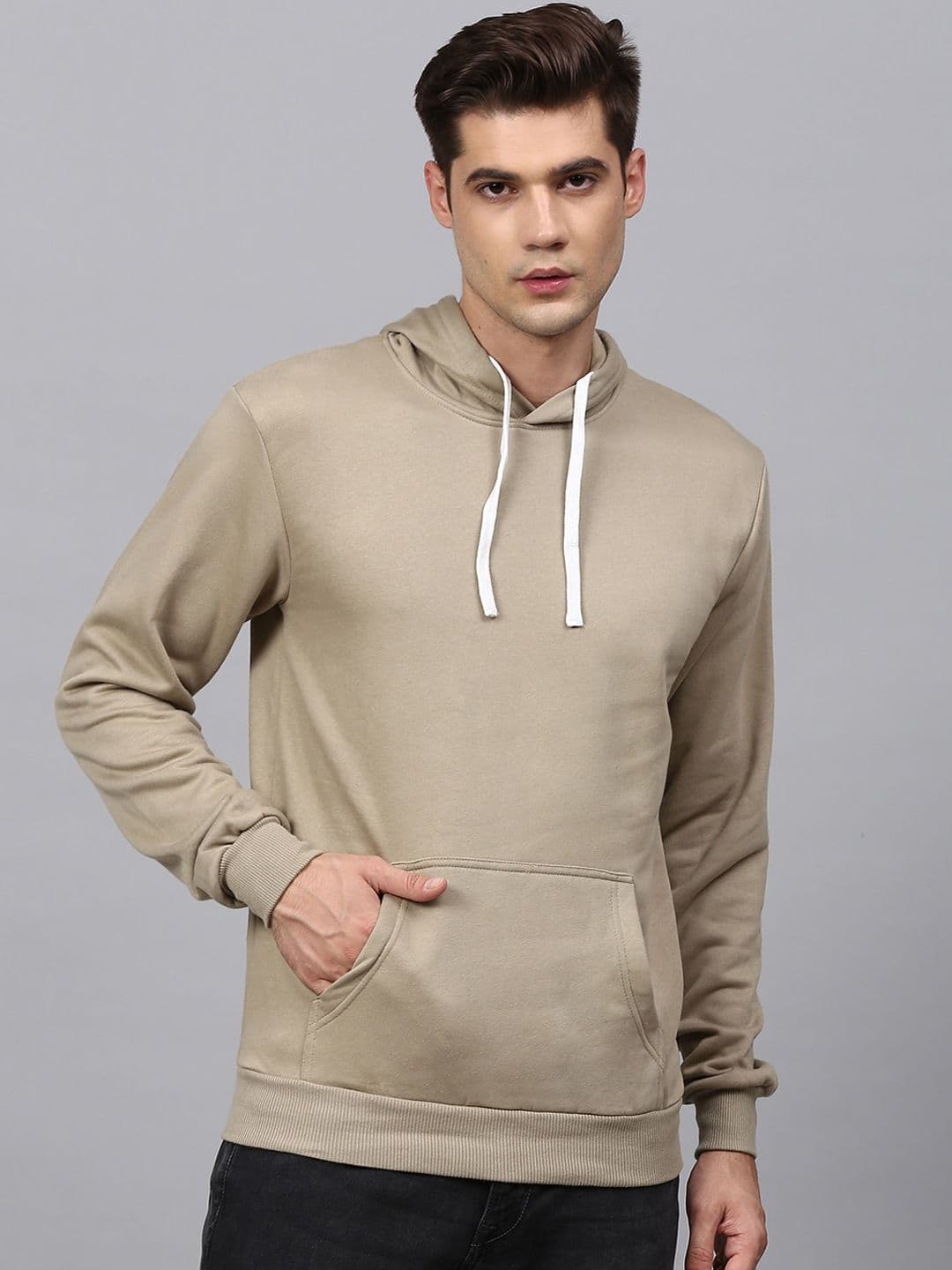 CAHOOT Men Olive Green Hooded Sweatshirt - view 1