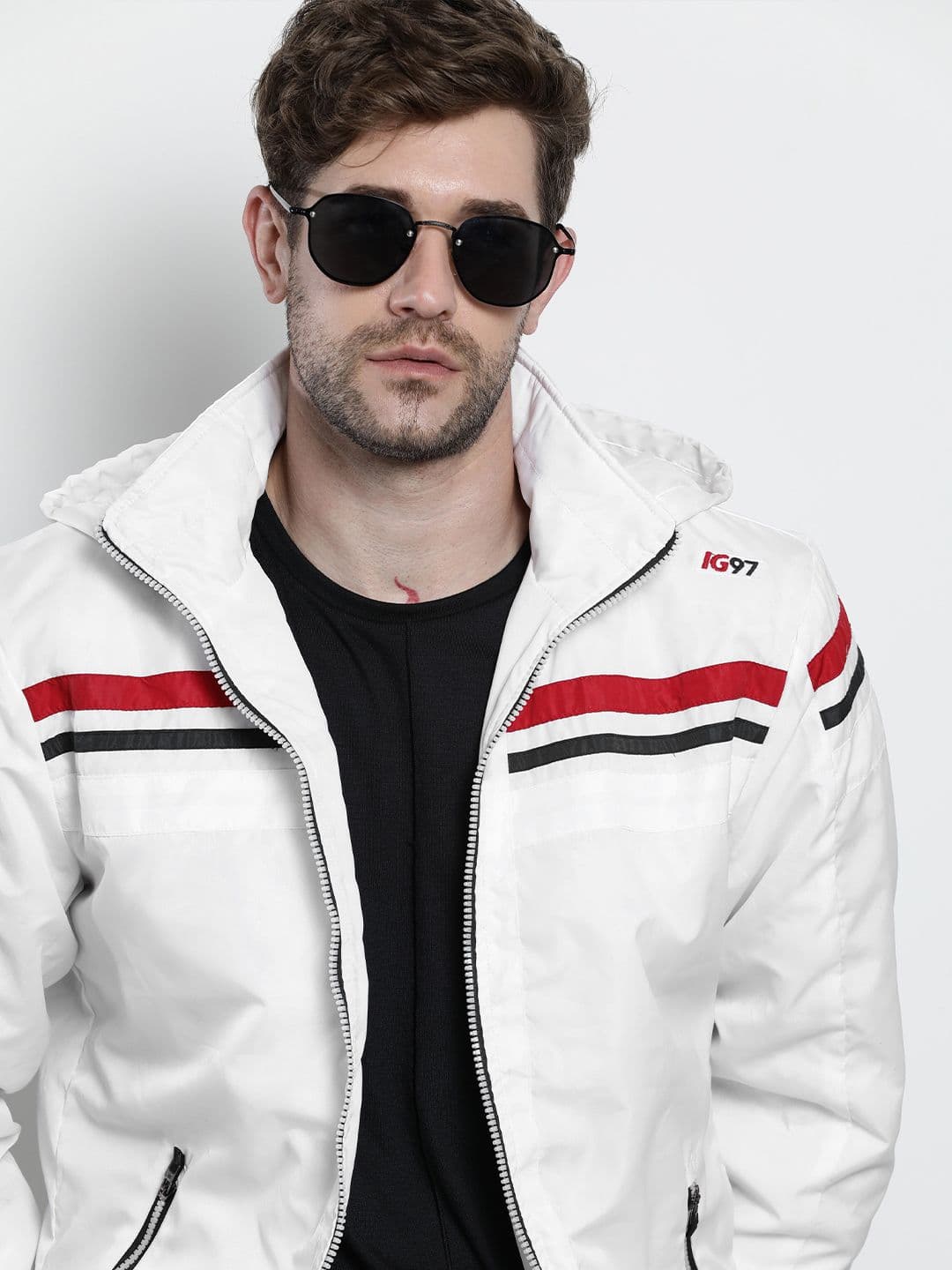 The Indian Garage Co Men White Sporty Jacket - view 1