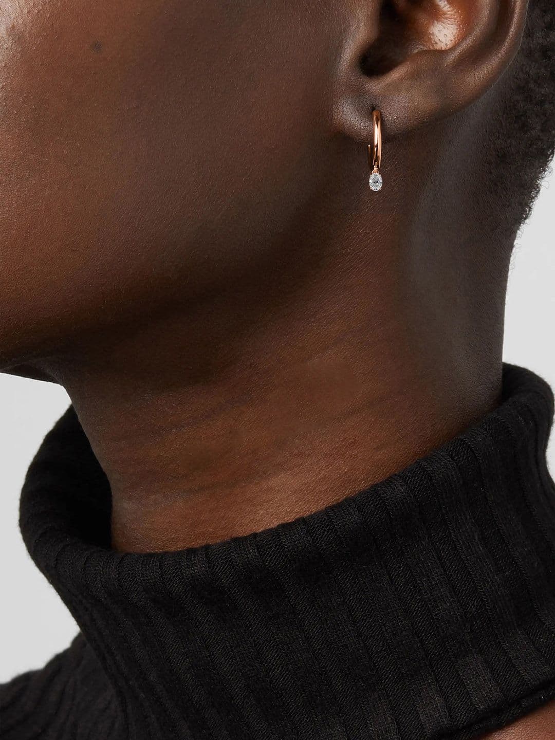 MINUTIAE Rose Gold Circular Hoop Earrings - view 1