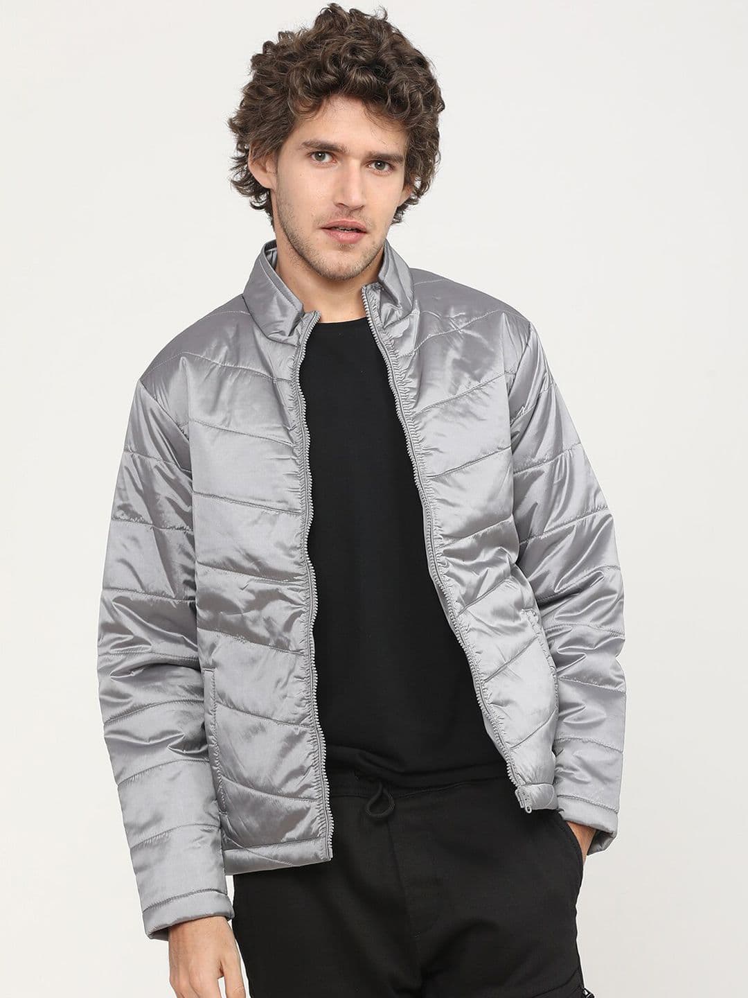 HIGHLANDER Men Grey Padded Jacket - view 1