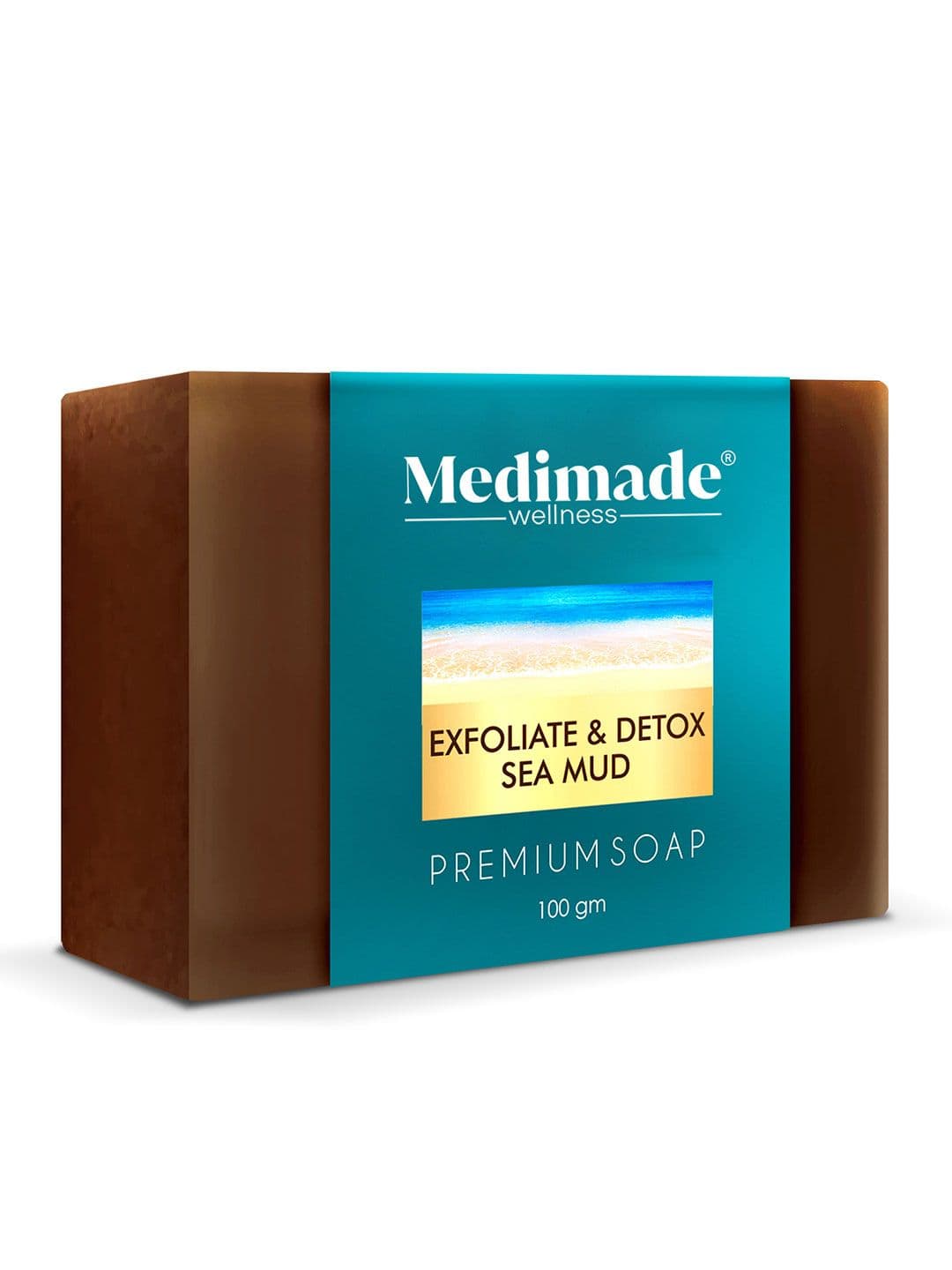 Medimade Exfoliate & Detox Sea Mud Premium Handmade Bathing Soap To Remove Blackheads 100g - view 1