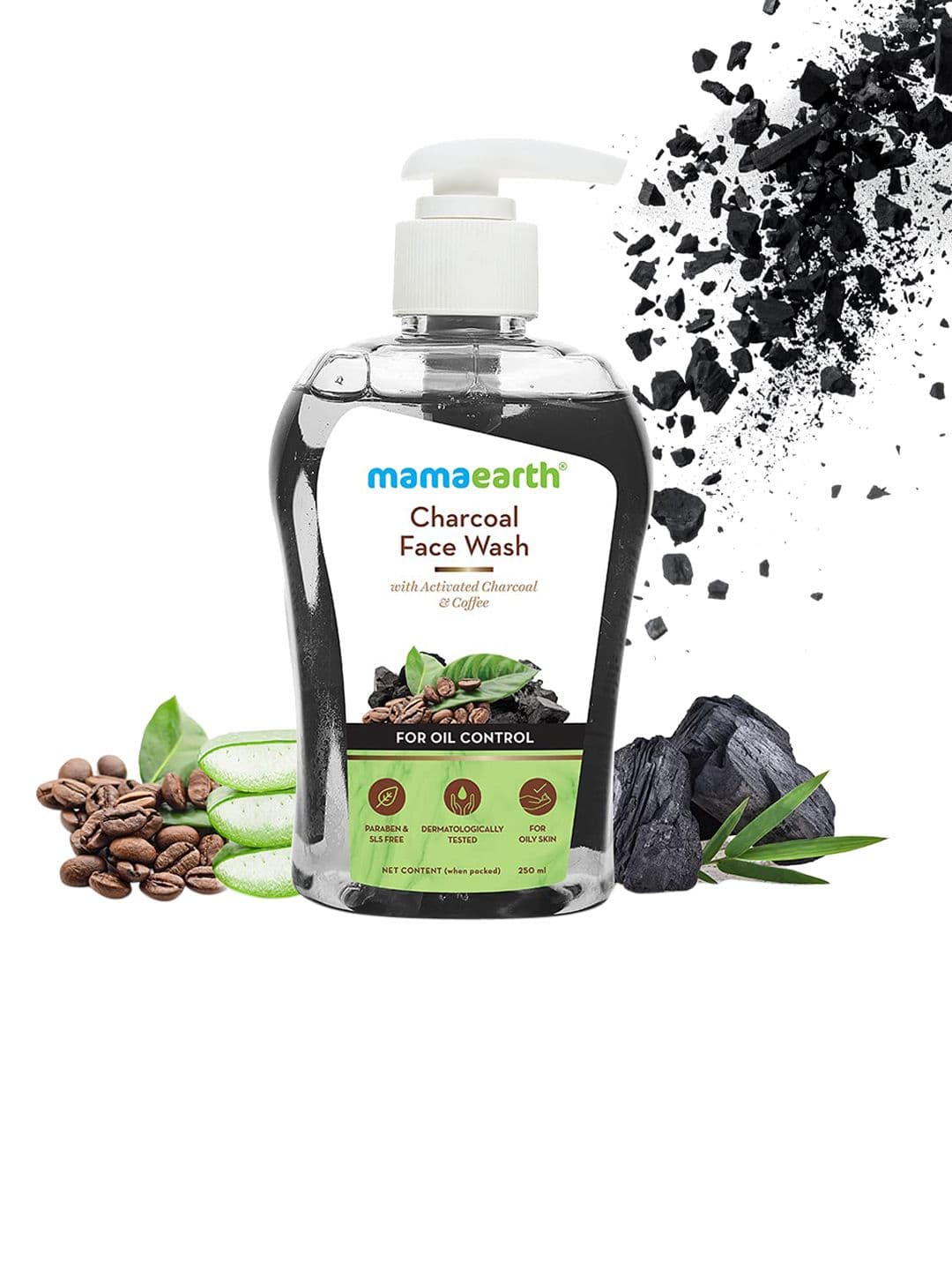 Mamaearth Charcoal Face Wash with Activated Charcoal & Coffee - Oil Control - 250 ml - view 1