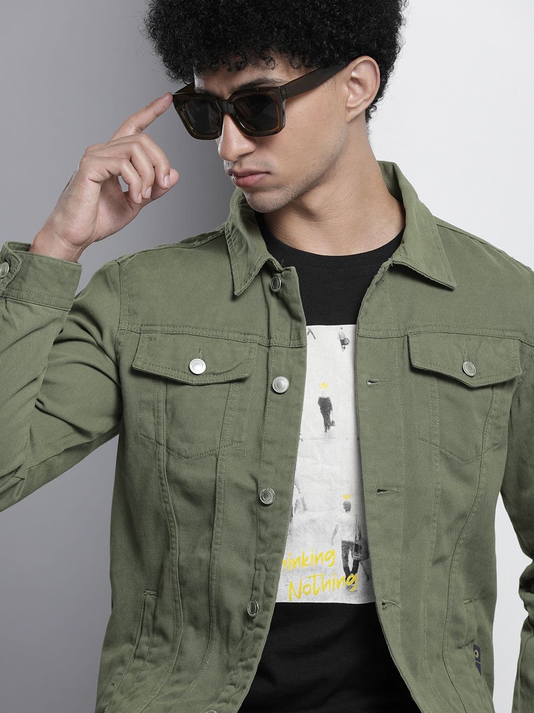 The Indian Garage Co Men Lightweight Denim Jacket - view 1