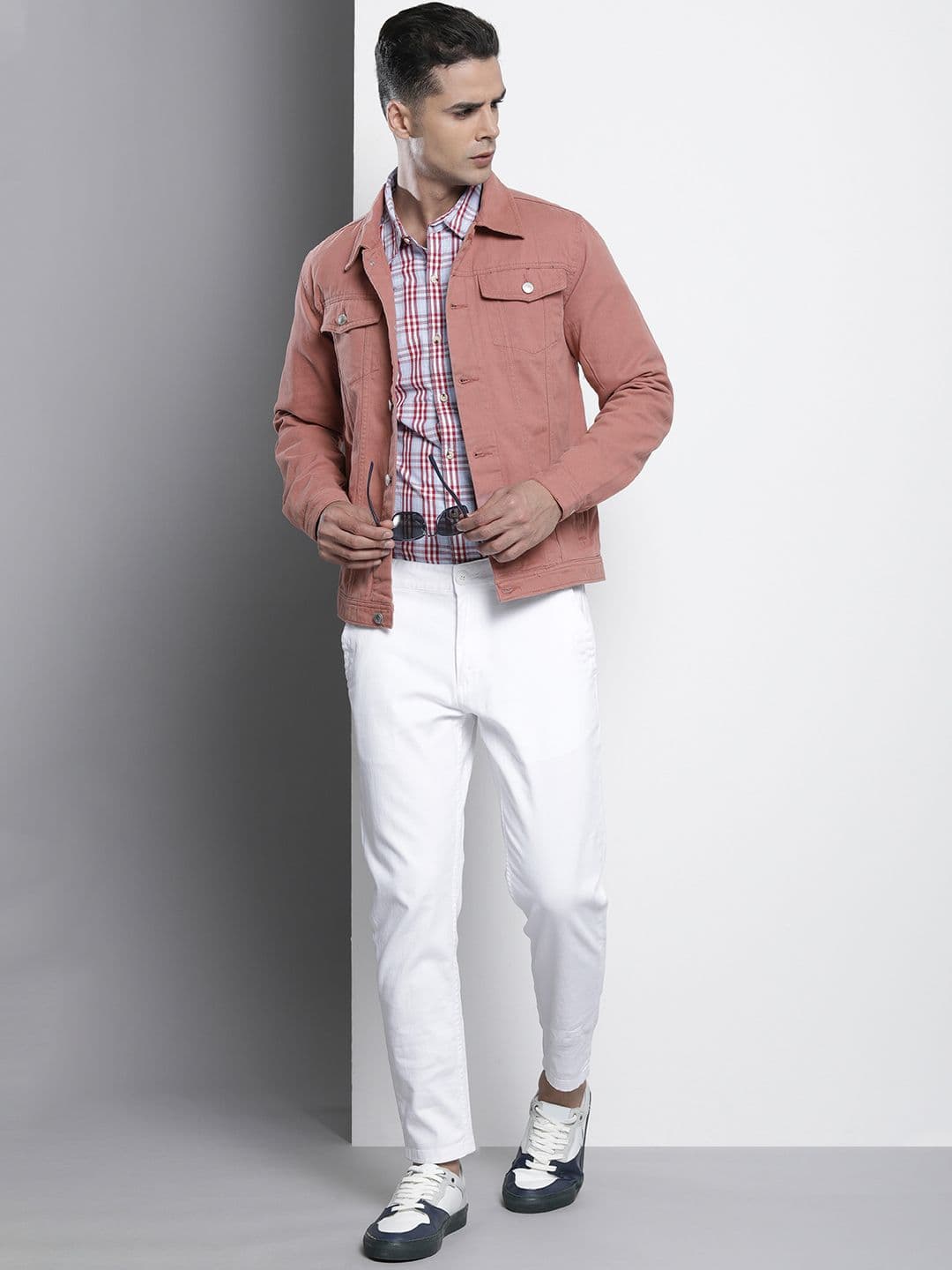 The Indian Garage Co Men Pink Lightweight Bomber Jacket - view 1