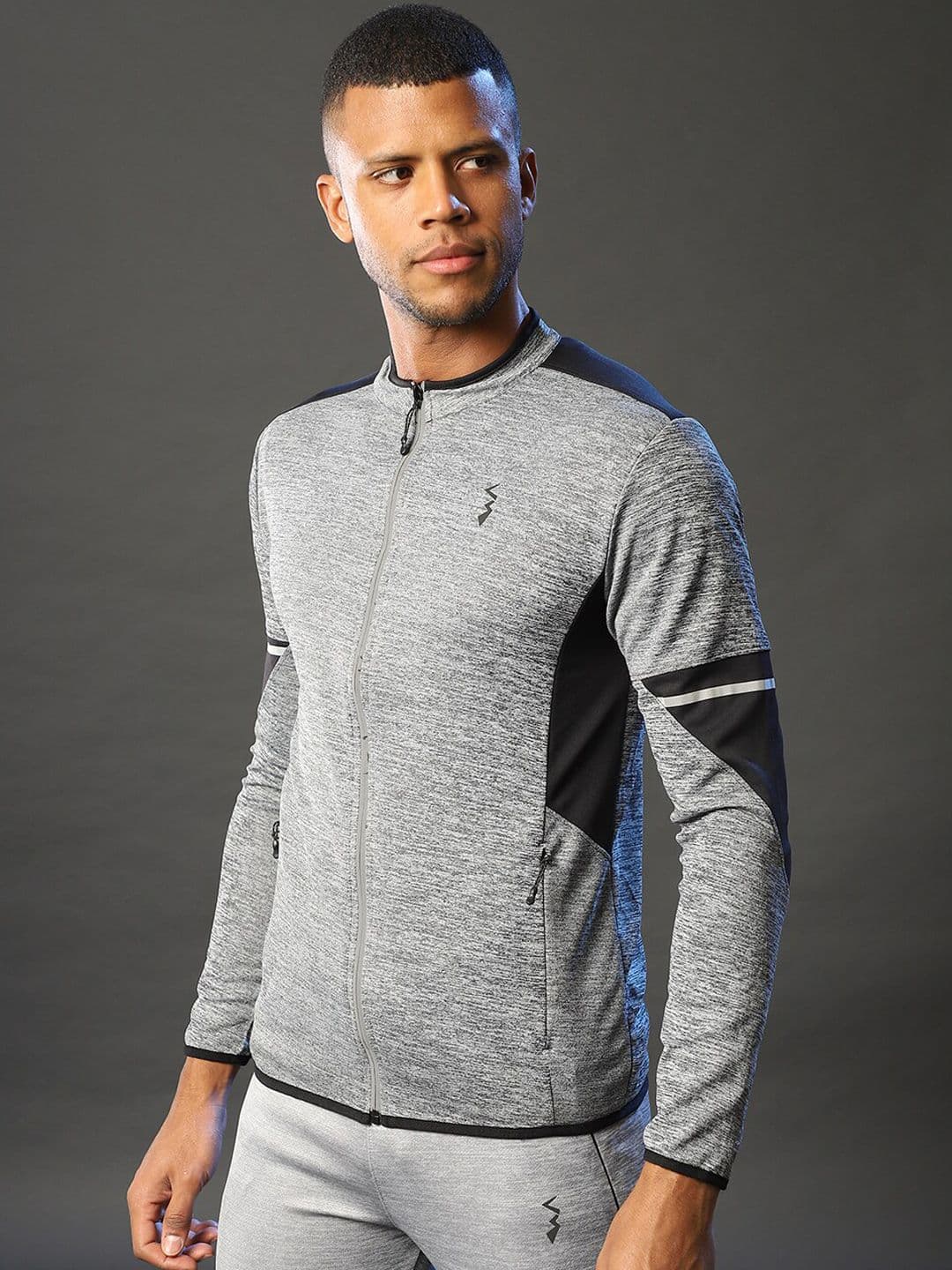 CAHOOT Men Grey Black Lightweight Sporty Jacket - view 1