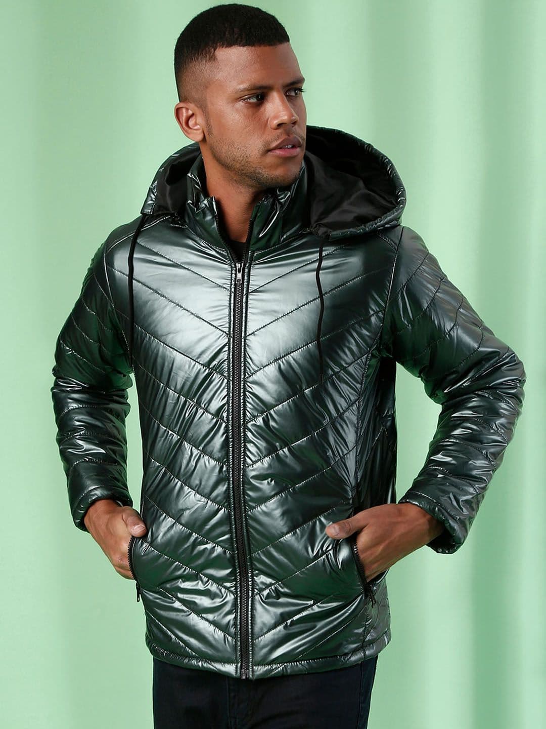 CAHOOT Men Green Lightweight Quilted Jacket - view 1