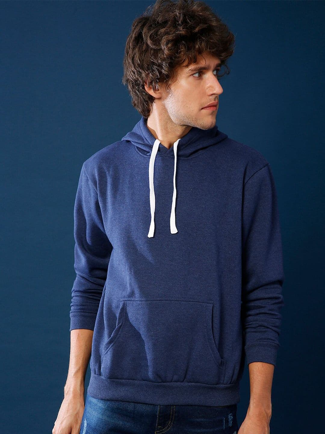 CAHOOT Men Blue Hooded Sweatshirt - view 1