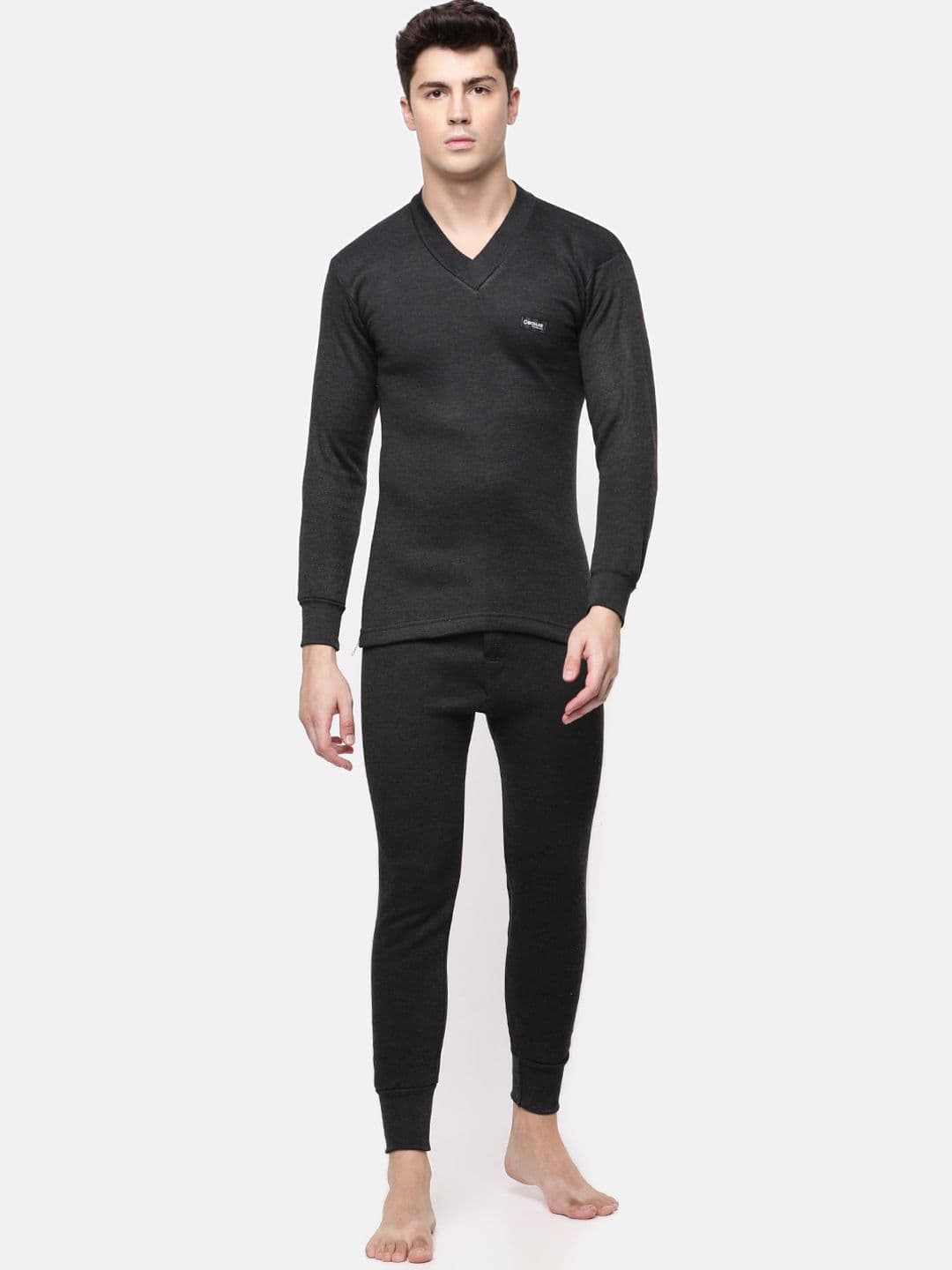 Dollar Men Black Solid Thermal Set - view 1